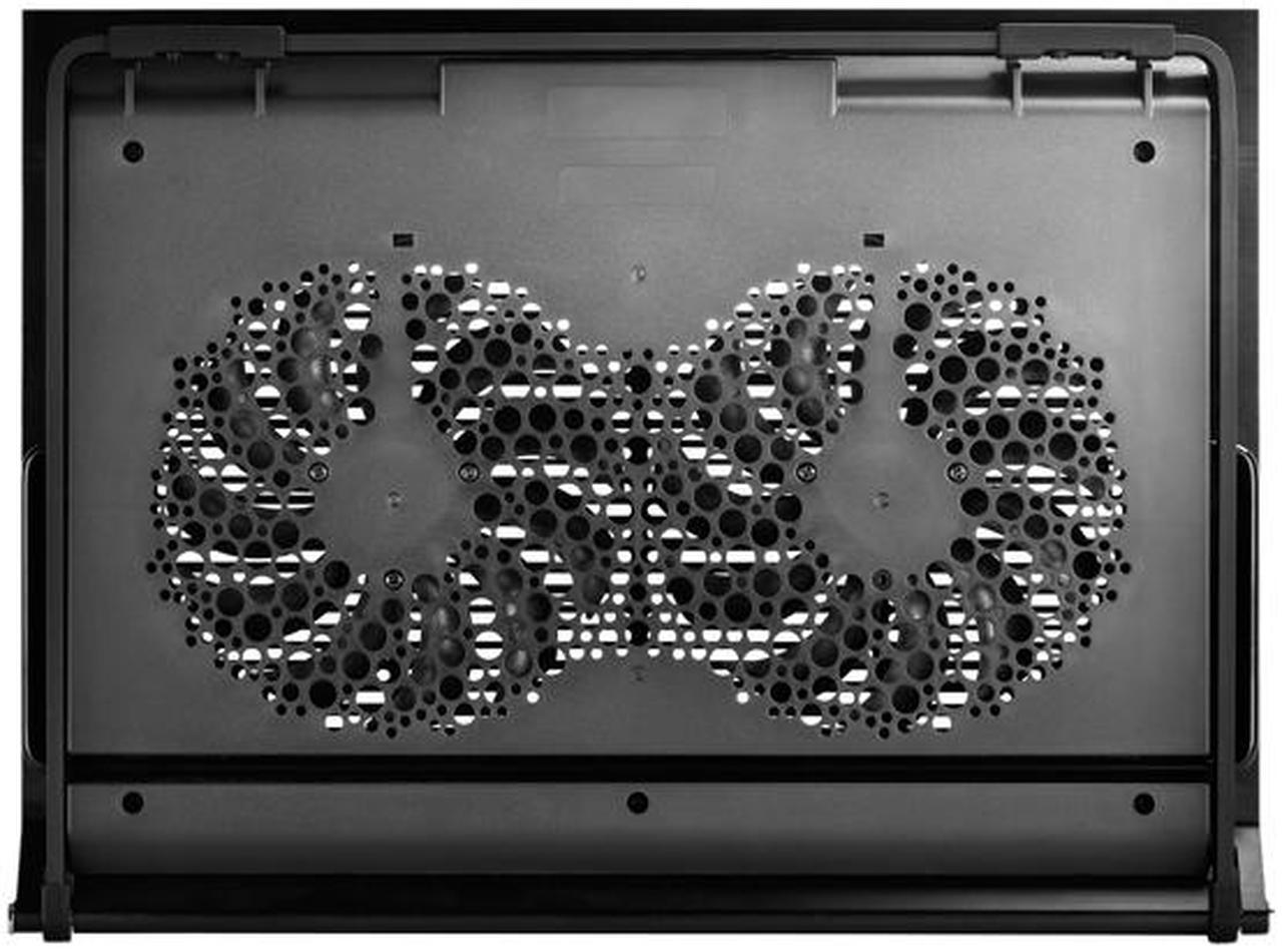 Alt view image 8 of 10 - DEEPCOOL N9 EX Laptop Cooling Pad up to17" 8 Adjustable Using Angles Dual 140mm Fan speed adjustable Pure Aluminum Panel
