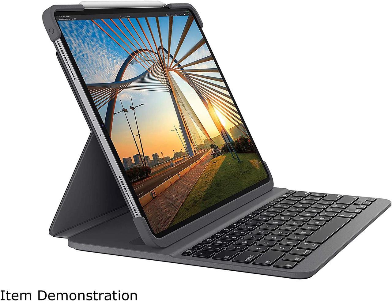 Logitech iPad Keyboard Case SLIM FOLIO PRO for iPad Pro 12.9-inch 3rd Gen (2018), 4th Gen (2020) - (920-009703)