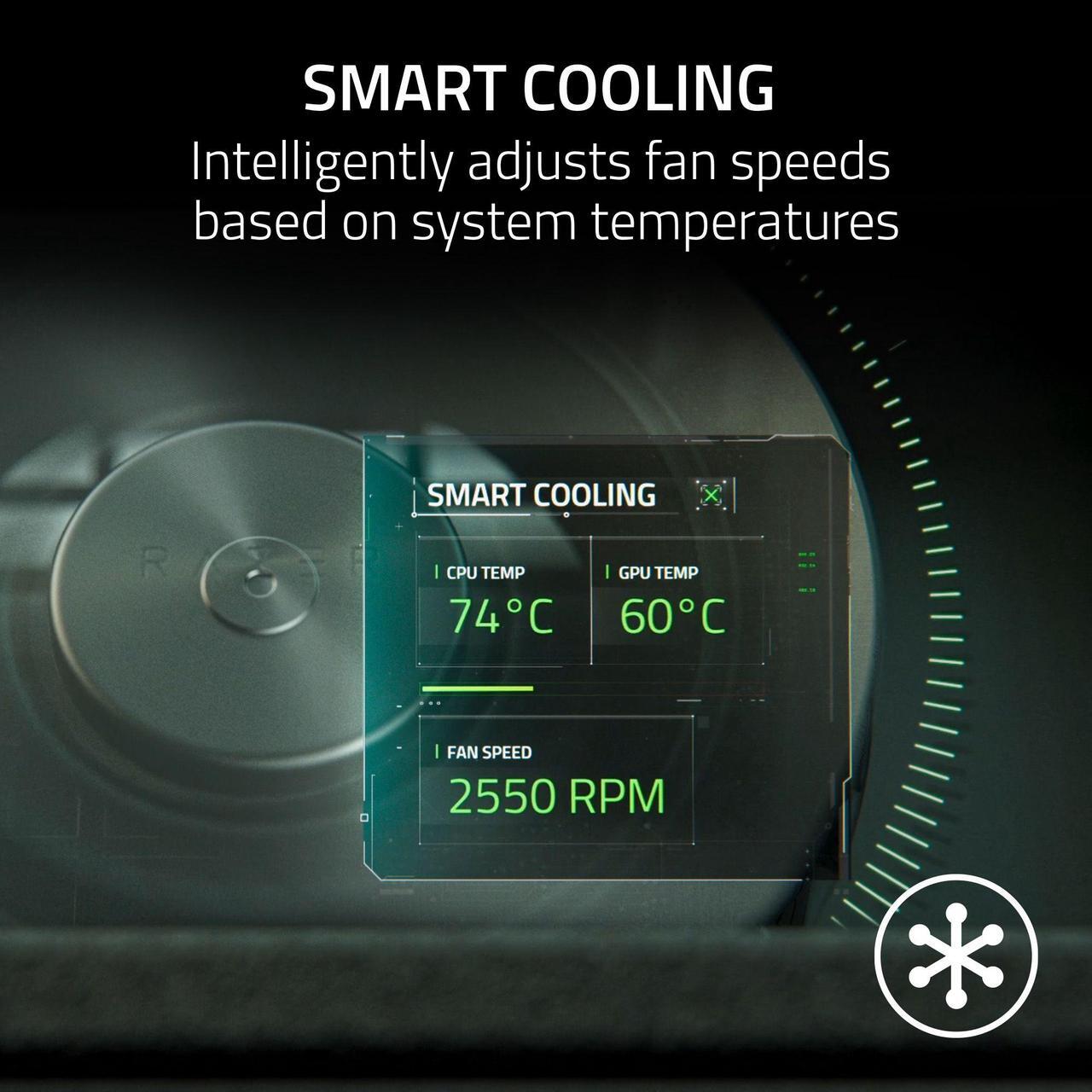 Alt view image 5 of 10 - RAZER Laptop Cooling Pad, fits 14" to 18" laptops, Smart Cooling, Airtight Pressure Chamber