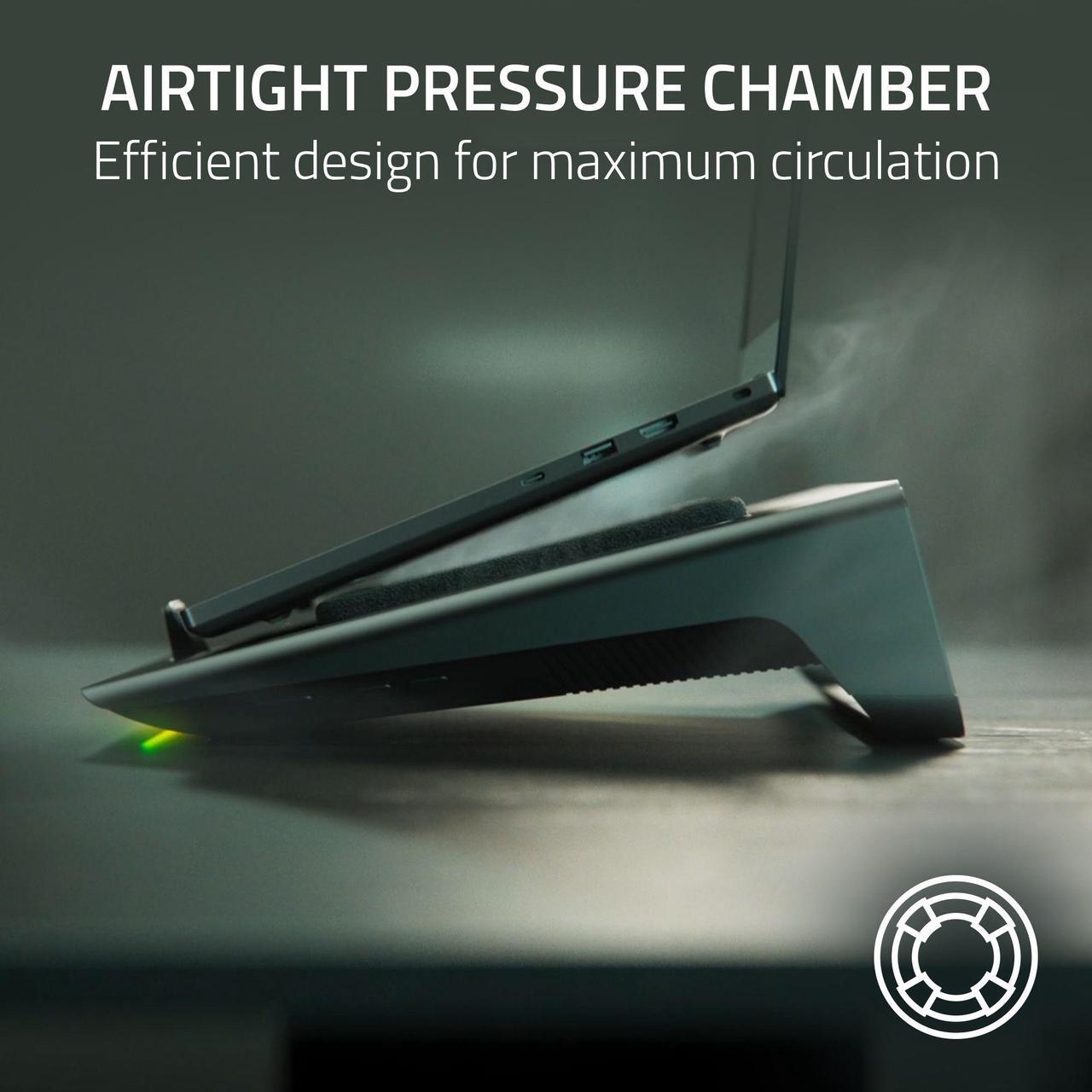 Alt view image 6 of 10 - RAZER Laptop Cooling Pad, fits 14" to 18" laptops, Smart Cooling, Airtight Pressure Chamber