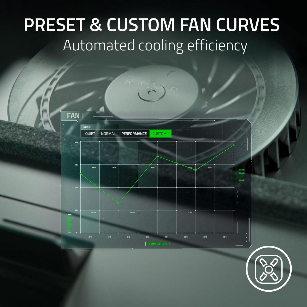 Alt view image 8 of 10 - RAZER Laptop Cooling Pad, fits 14" to 18" laptops, Smart Cooling, Airtight Pressure Chamber
