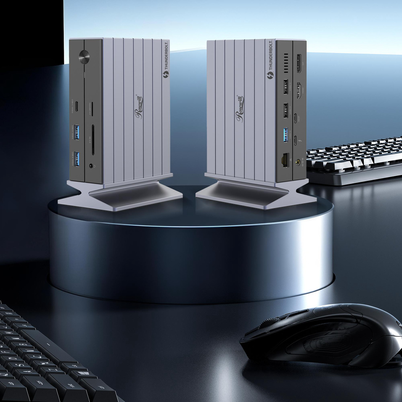 Open Box: Rosewill 14-in-1 Thunderbolt 4 Certified, Laptop Docking Station with 100W Charging, 8K Display, Triple 4K Monitor Display for Windows and Mac, 135W Power Adapter & 40Gbps Data Transfer - RHUB-TB14 - Newegg.com - Open Box condition - Image 10