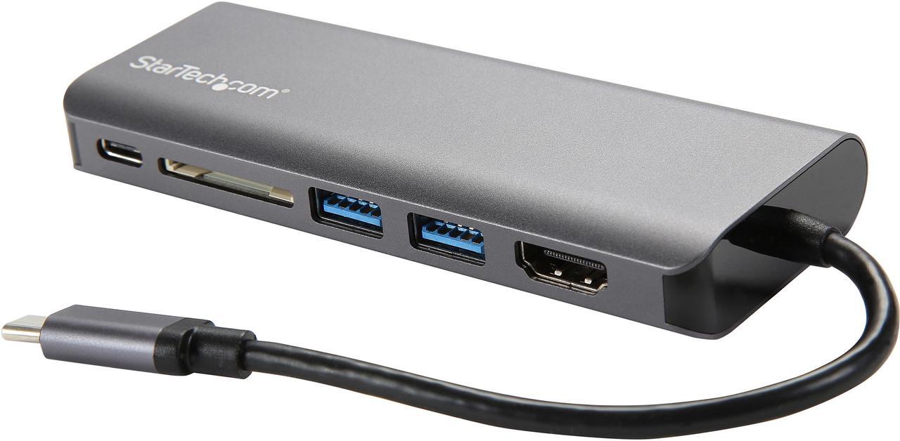 StarTech.com USB C Multiport Adapter - Portable USB-C Dock to 4K HDMI, 2-pt USB 3.0 Hub, SD/SDHC, GbE, 60W PD Pass-Through - USB Type-C/Thunderbolt 3 - NEW VERSION AVAILABLE DKT30CSDHPD3 (DKT30CSDHPD)