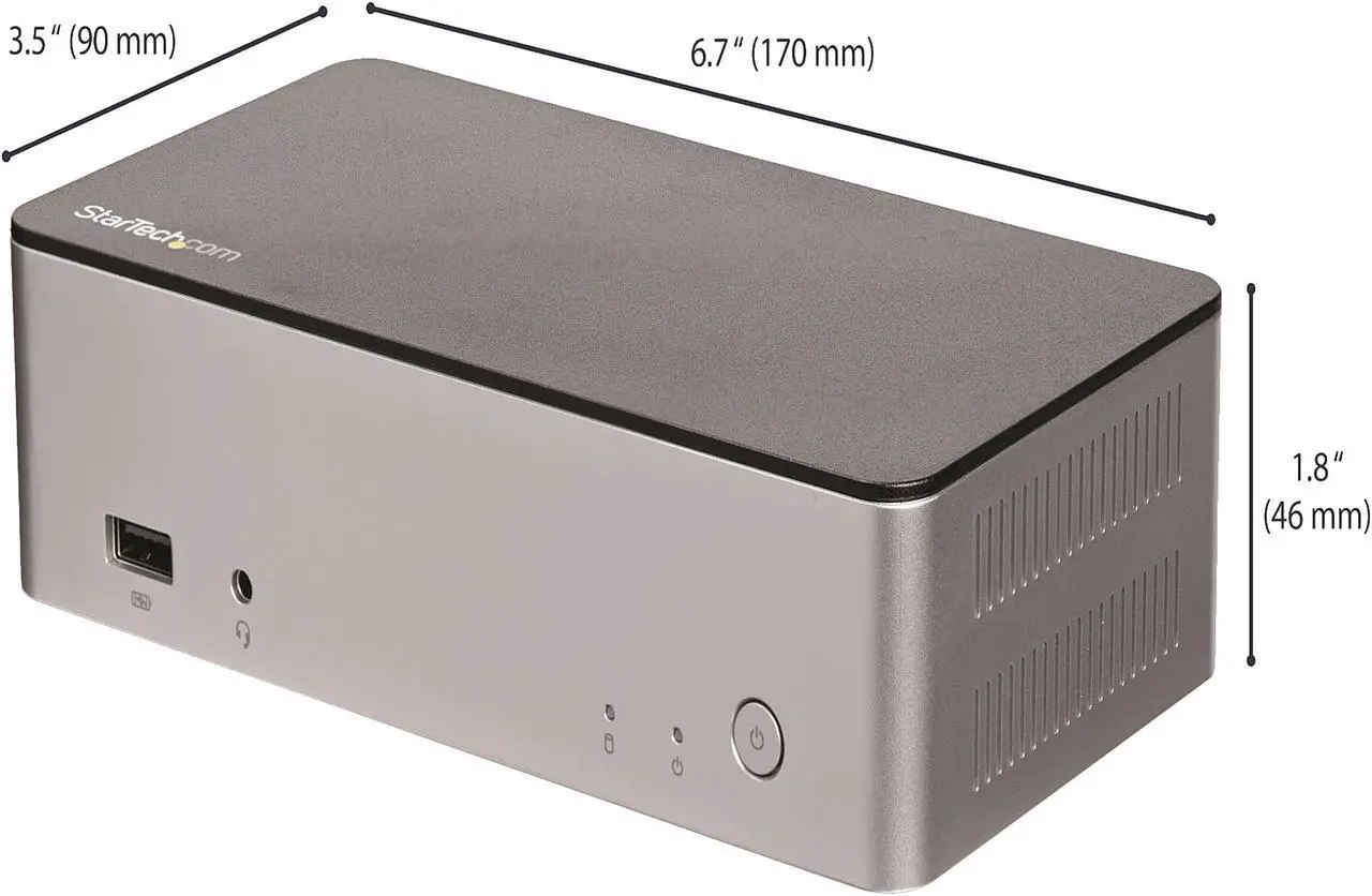 Alt view image 4 of 8 - StarTech.com MST30C2HDPPD Dual Monitor USB C Dock - 4K - Dual DisplayPort - 2.5in SSD / HDD Bay - with Power Delivery - Laptop Docking Station