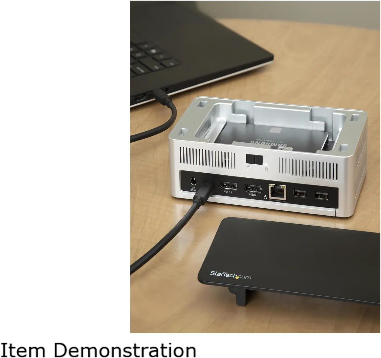 Alt view image 8 of 8 - StarTech.com MST30C2HDPPD Dual Monitor USB C Dock - 4K - Dual DisplayPort - 2.5in SSD / HDD Bay - with Power Delivery - Laptop Docking Station