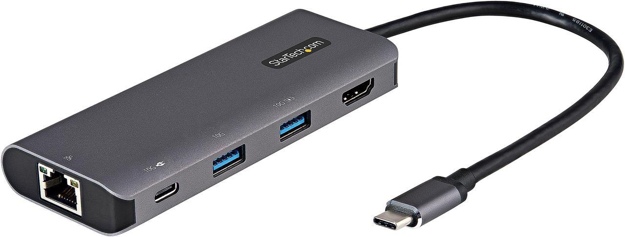 StarTech.com DKT31CHPDL USB C Multiport Adapter - 10Gbps USB Type-C Mini Dock with 4K 30Hz HDMI - 100W Power Delivery Passthrough - 3-Port USB Hub, GbE - USB 3.1/3.2 Gen 2 Laptop Dock - 10" Cable (DKT31CHPDL)