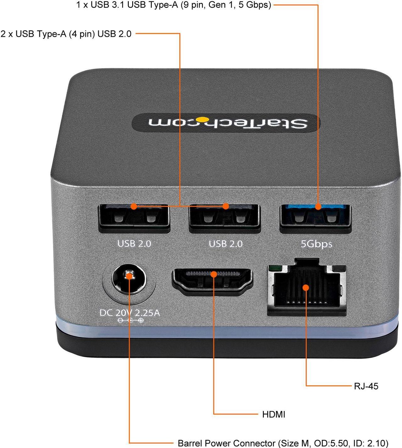 Alt view image 7 of 9 - USB C Mini Dock for iPad Pro, Android Tablets & Smartphones, USB-C Tablet/Phone Docking Station w/ 4K 30Hz HDMI, 27W Power Delivery Charging, 3-Port USB Hub, Gigabit Ethernet - iPad/Tablet USB-C Dock (DK30CHPH)