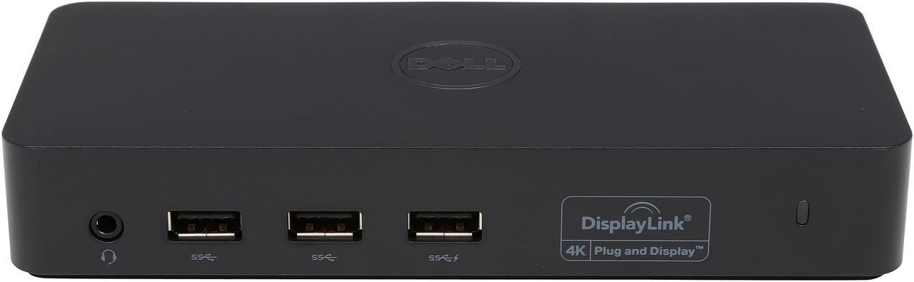 Alt view image 2 of 6 - Dell Triple Display USB 3.0 Universal Dock for Ultra HD 4K Resolution Model 452-BBPG (D3100)