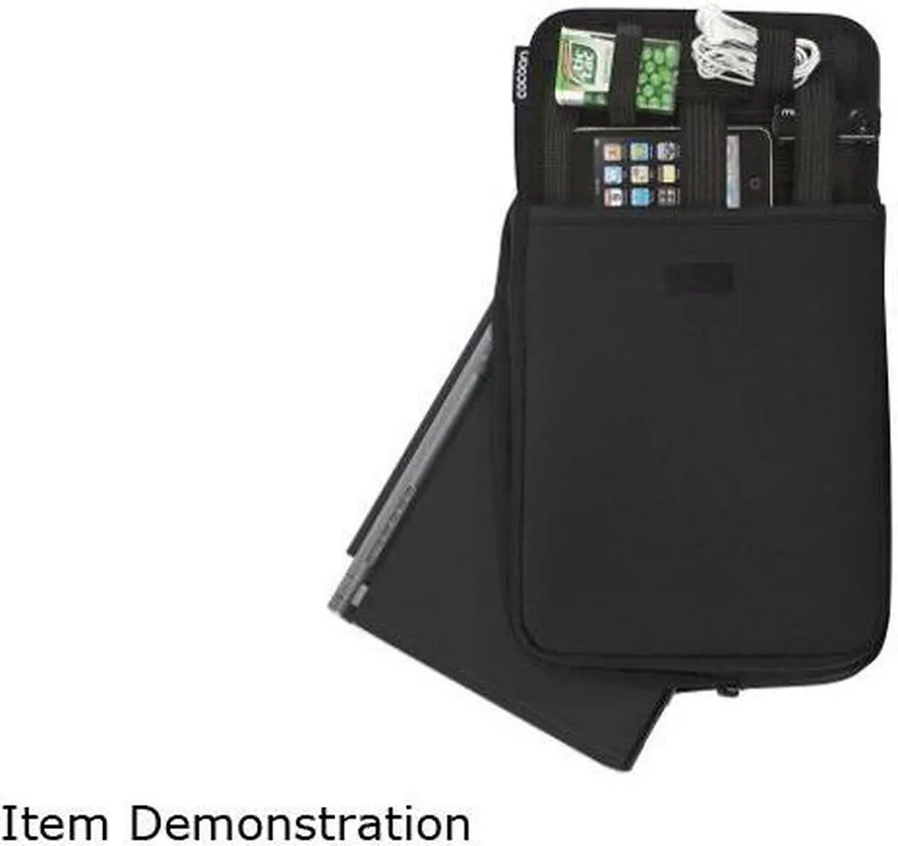 Alt view image 2 of 3 - Cocoon Black Neoprene Sleeve for 10.2" Netbooks / Apple iPad Model ZG-BP-IPAD2-BLK