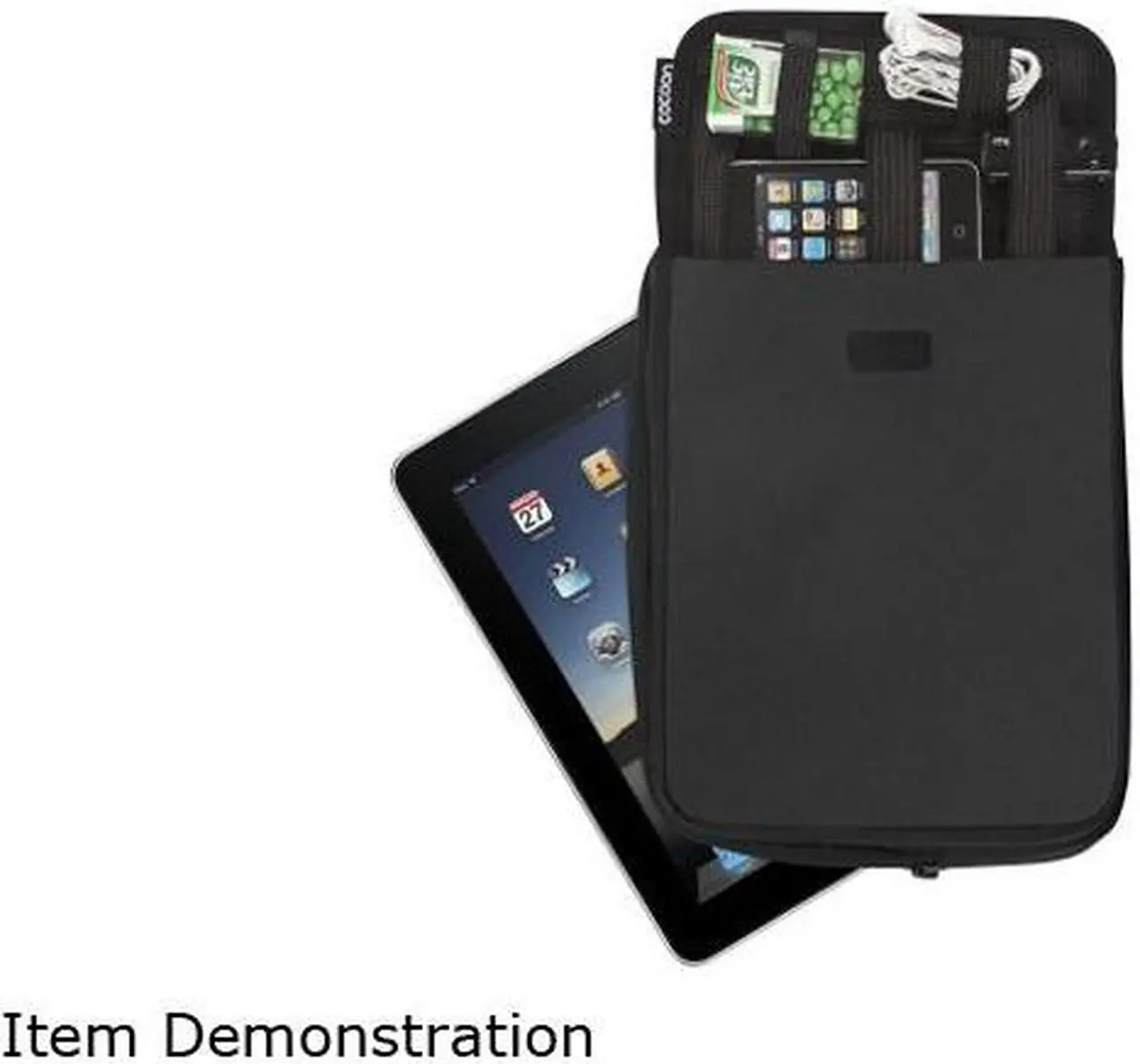 Alt view image 3 of 3 - Cocoon Black Neoprene Sleeve for 10.2" Netbooks / Apple iPad Model ZG-BP-IPAD2-BLK
