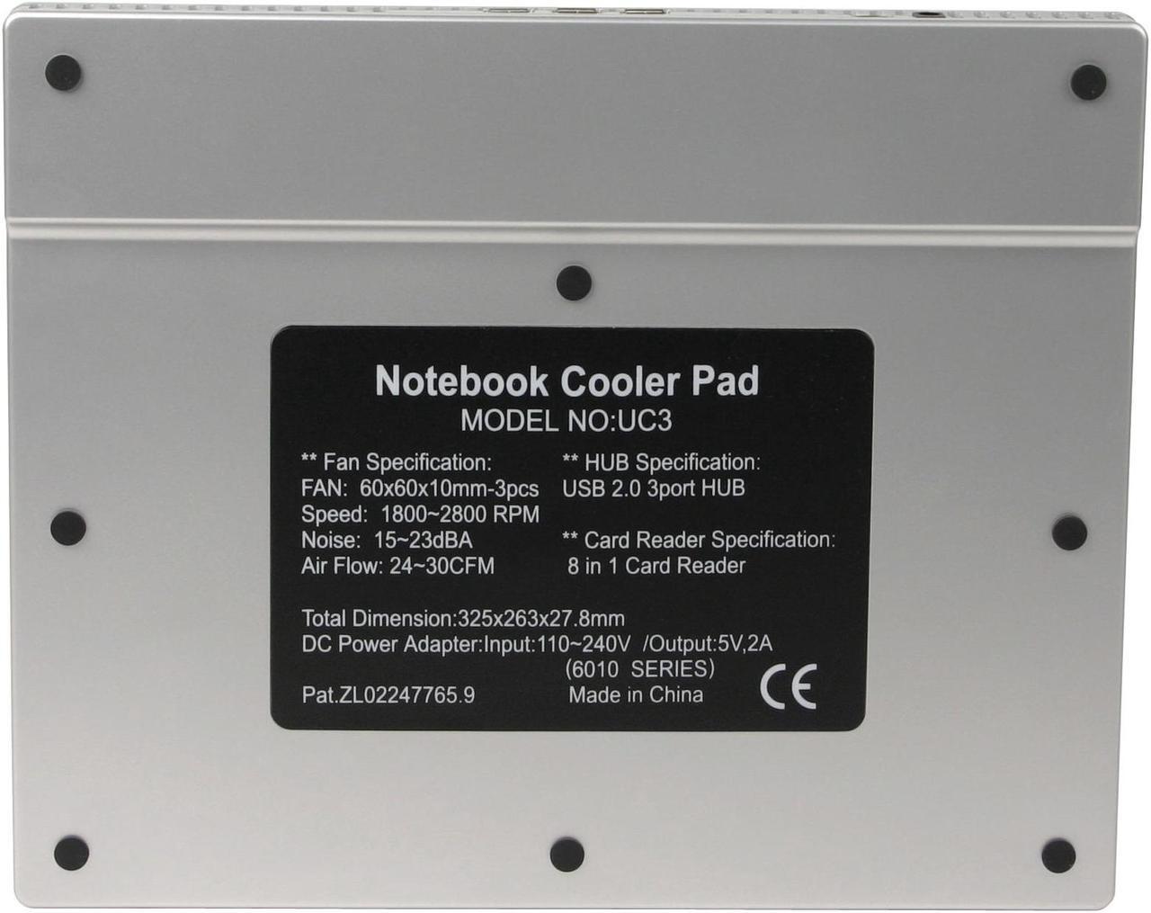 Alt view image 2 of 6 - KINGWIN Ultra Cool Multi-Function Notebook Cooling Pad UC3
