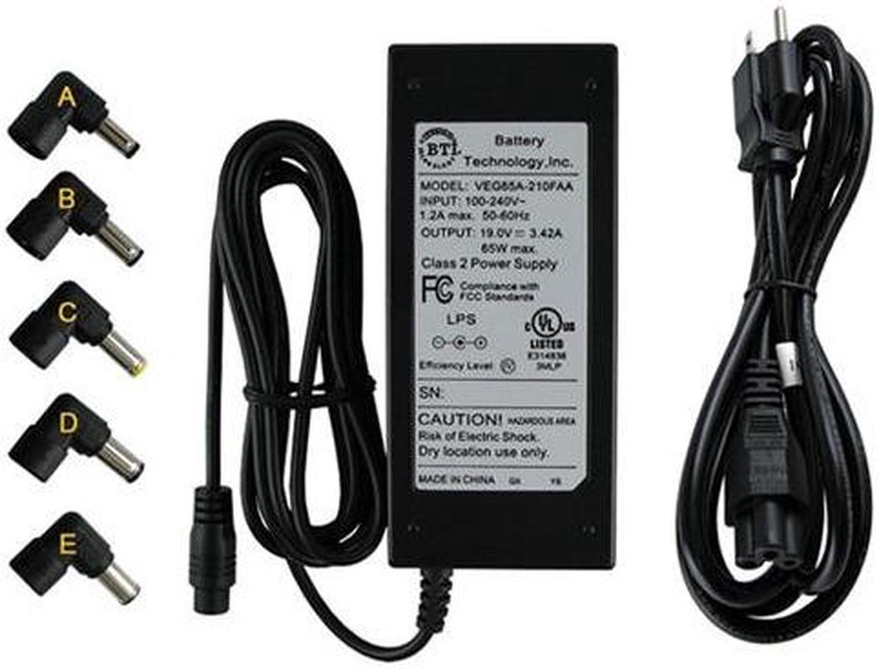 BATTERY TECHNOLOGY AC-U65W-5X Notebook AC Adapter