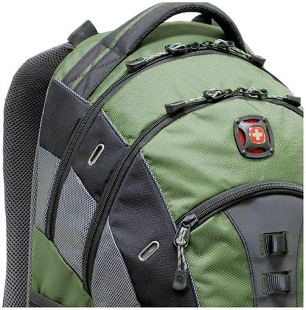 Alt view image 3 of 3 - Swiss Gear Wenger GRANITE Backpack - Fits Laptops with Screen Sizes Up to 15.6-inch - Green (GA-7335-07F00)