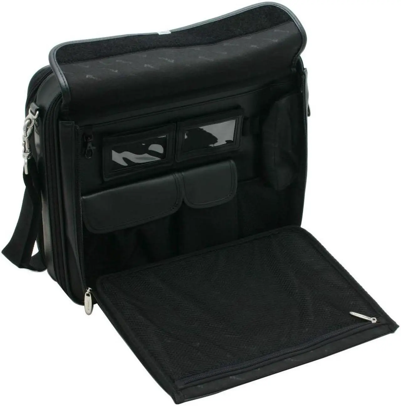 Alt view image 2 of 8 - Targus Clamshell 15.4" Traditional Leather Laptop Case, Blk, CLN5