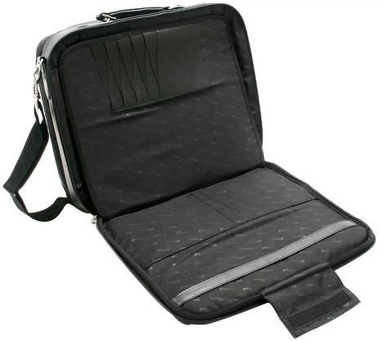 Alt view image 3 of 8 - Targus Clamshell 15.4" Traditional Leather Laptop Case, Blk, CLN5