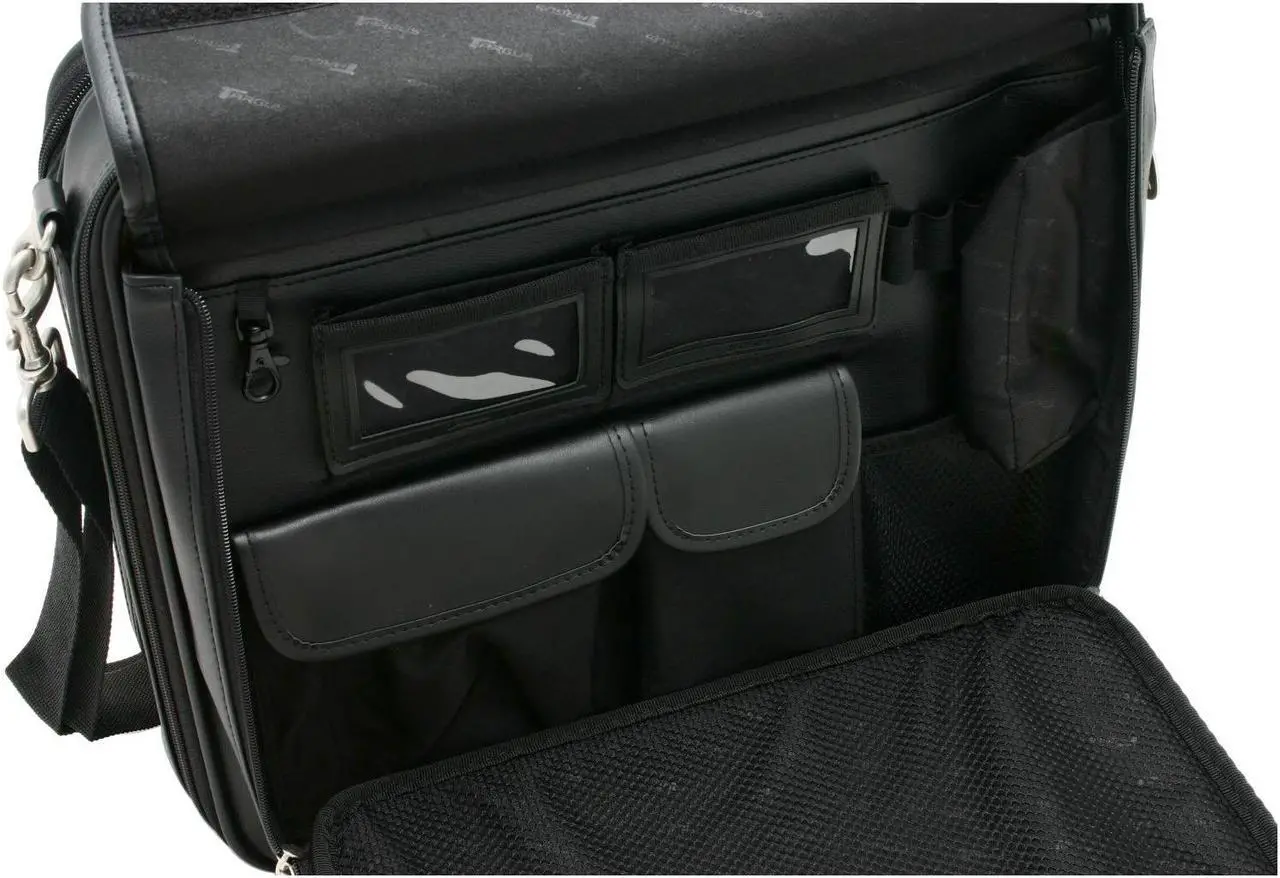 Alt view image 5 of 8 - Targus Clamshell 15.4" Traditional Leather Laptop Case, Blk, CLN5