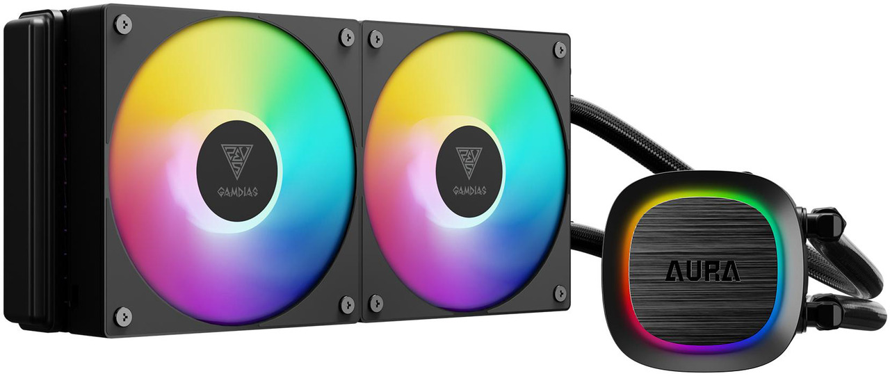 Open Box: GAMDIAS AURA GL240 V2 240mm AIO Liquid CPU Cooler, Rotatable Pump Cover, 2 x 120mm Hidden Cable ARGB PWM Fans, Daisy-Chained, Support Low-Noise PWM & ARGB Sync, Intel LGA 1851/1700, AMD AM5/AM4 - Newegg.com - Open Box condition - Image 12