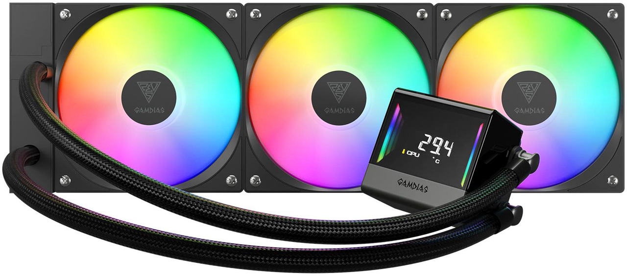 Open Box: GAMDIAS CHIONE E4 360mm V2 AIO CPU Cooler & ARGB Liquid Cooler with Digital Display, 2600 RPM Pump, Clean Cable Design, 3X 120mm PWM Fan with MOBO Sync, Intel LGA 1700/1200, AMD AM5/AM4 - Newegg.com - Open Box condition - Image 12