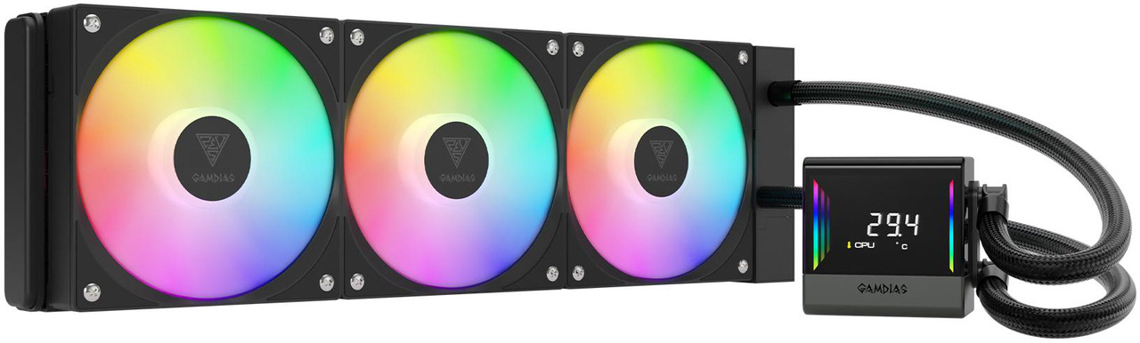 Open Box: GAMDIAS CHIONE E4 360mm V2 AIO CPU Cooler & ARGB Liquid Cooler with Digital Display, 2600 RPM Pump, Clean Cable Design, 3X 120mm PWM Fan with MOBO Sync, Intel LGA 1700/1200, AMD AM5/AM4 - Newegg.com - Open Box condition - Image 21