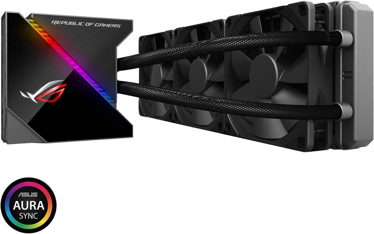 ASUS ROG Ryujin 360 RGB AIO Liquid CPU Cooler 360mm Radiator (Three 120mm 4-pin Noctua iPPC PWM Fans) with LIVEDASH OLED Panel and FanXpert Controls