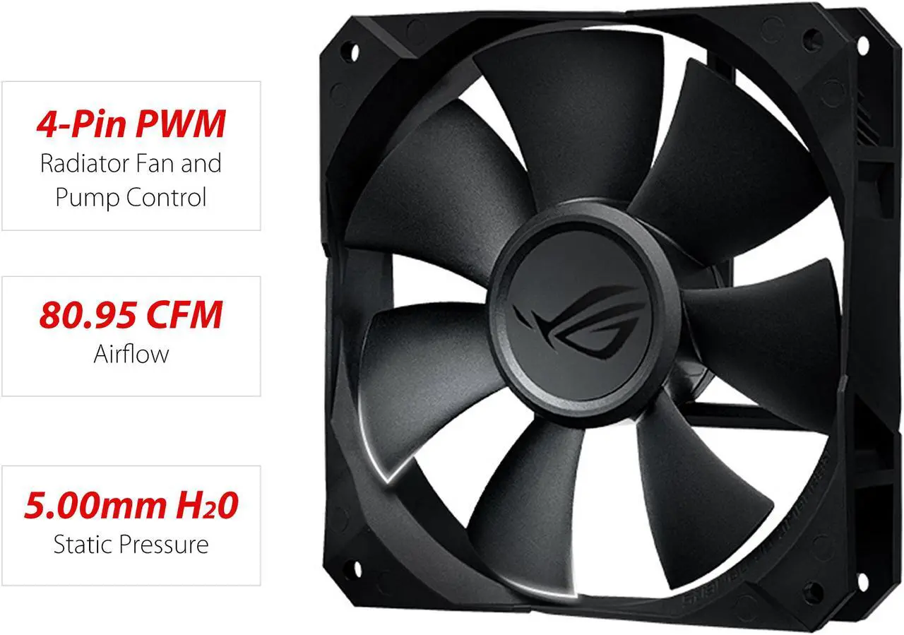 Alt view image 4 of 8 - ASUS ROG Strix LC 120 RGB AIO Liquid CPU Cooler 120mm Radiator, 120mm 4-pin PWM Fan with FanXpert Controls, support for Intel and AMD motherboards LGA 1700 Compatible