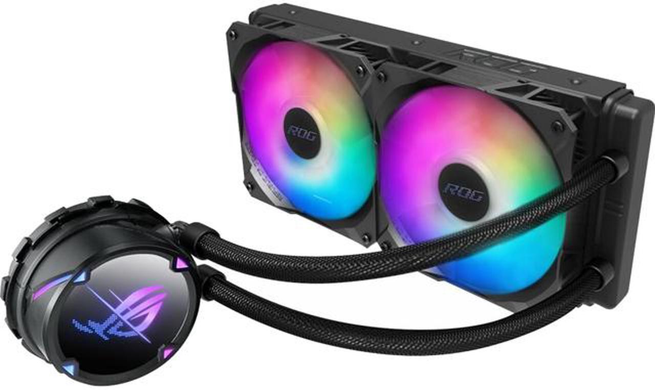 Main image of ROG Strix LC II 240 ARGB All-in-one Liquid CPU Cooler with Aura Sync, Intel LGA 1150/1151/1155/1156/1200/2066 and AMD AM4/TR4 Support and Dual ROG 120 mm Addressable RGB Radiator Fans