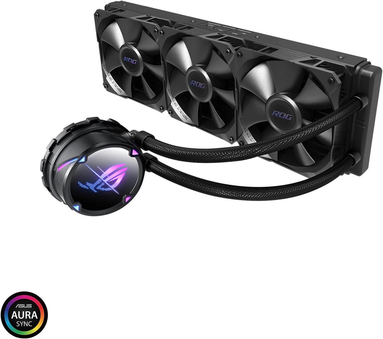 ASUS ROG Strix LC II 360 All-in-one AIO Liquid CPU Cooler 360mm Radiator, Intel LGA1700, 115x/2066 and AMD AM4/TR4 Support,Triple 120mm 4-pin PWM Fans