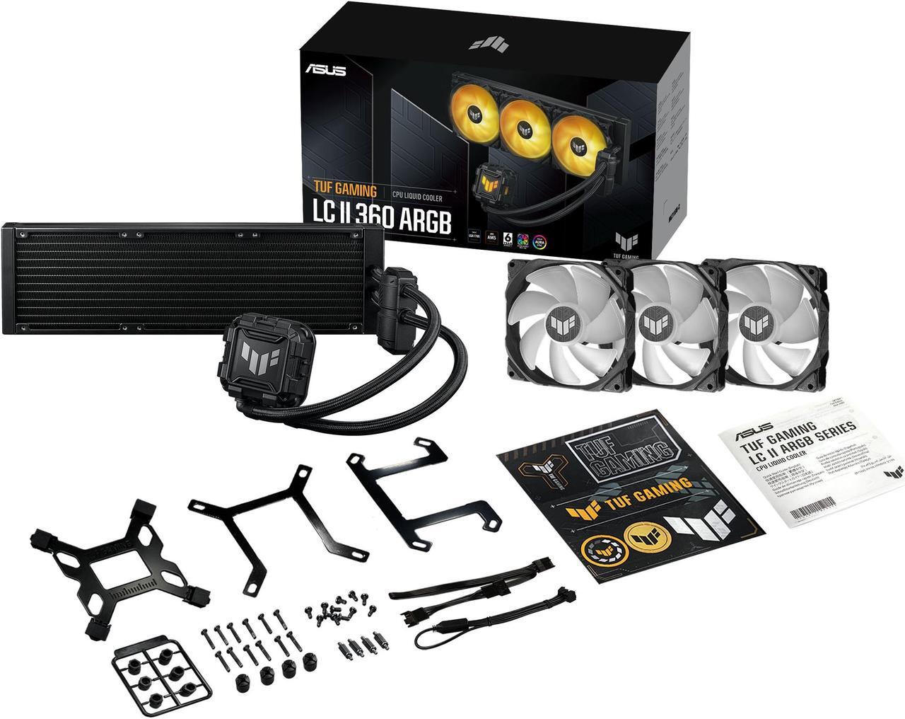 Alt view image 5 of 5 - ASUS TUF Gaming LC II 360 ARGB All-in-One Liquid CPU Cooler with Aura Sync, 3x TUF Gaming 120mm ARGB Radiator Fans, Reinforced Tubing, Widely Compatible with Latest Intel & AMD CPUs