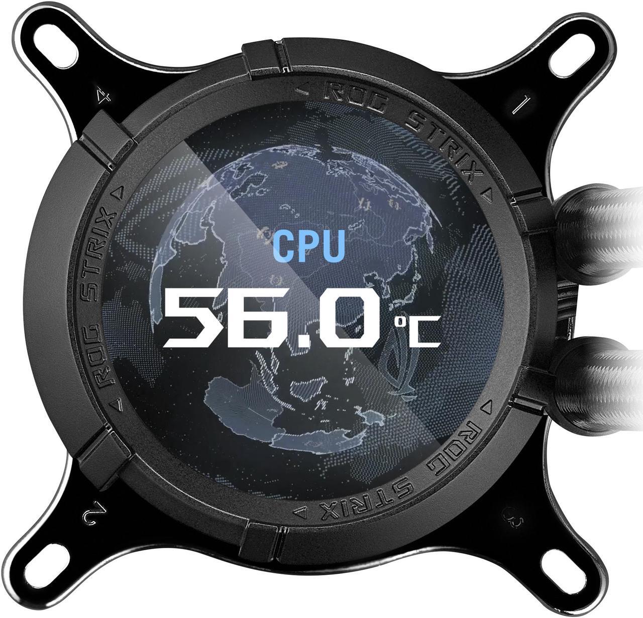 Alt view image 4 of 11 - ASUS 360 series ROG STRIX LC III 360 ARGB LCD (575) Liquid / Water Cooling