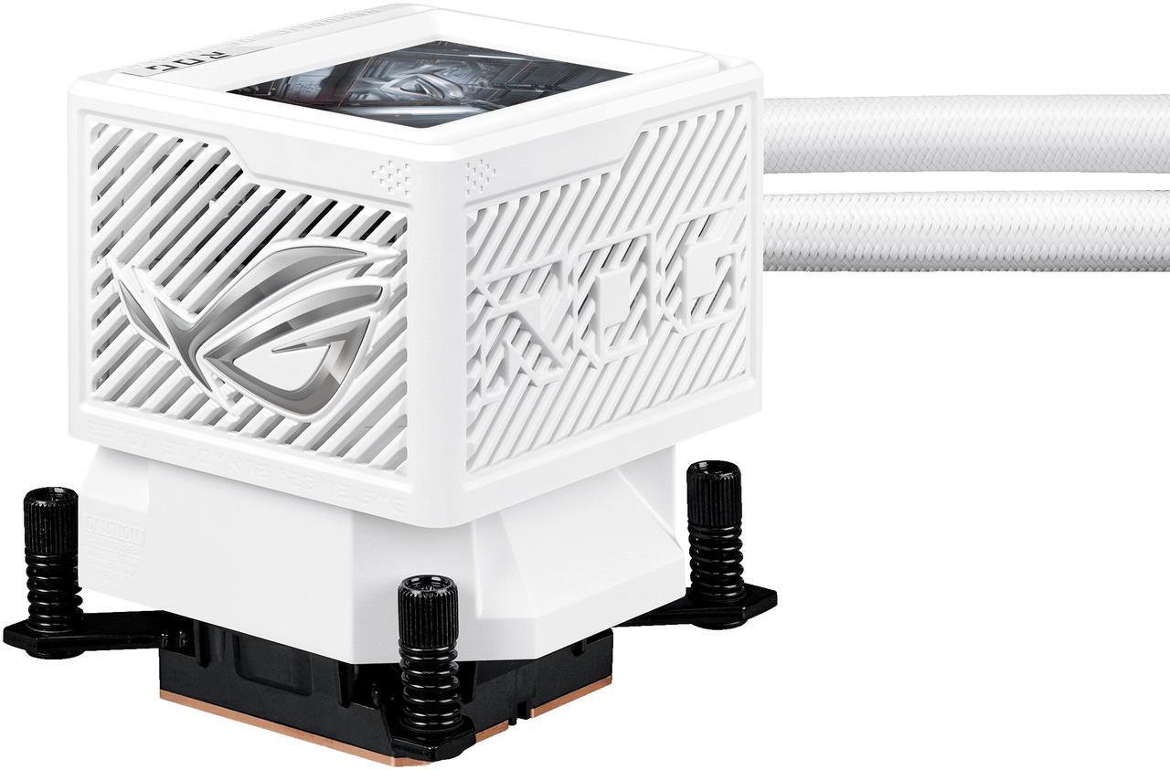 Alt view image 16 of 16 - ASUS ROG RYUYJIN III 360 ARGB EXTREME White Edition all-in-one AIO CPU liquid cooler, AMD Ryzen 9000 & Intel® Core™ Ultra Ready, Asetek Gen8 V2 pump; high airflow & static pressure magnetic fans; customizable 3.5" LCD