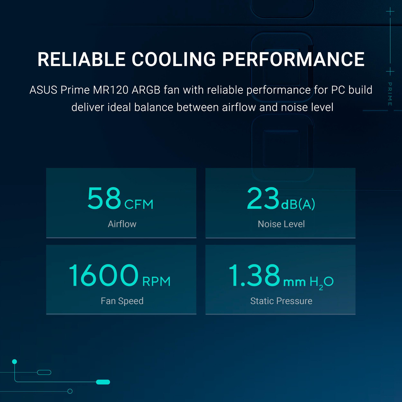 Open Box: ASUS Prime MR120 ARGB reverse fan black single pack, 28mm extra-thick frame, quiet, high-performance cooling with PWM control, 20 ARGB LEDs with dual-sided frame lighting, Aura Sync compatibility - Newegg.com - Open Box condition - Image 12