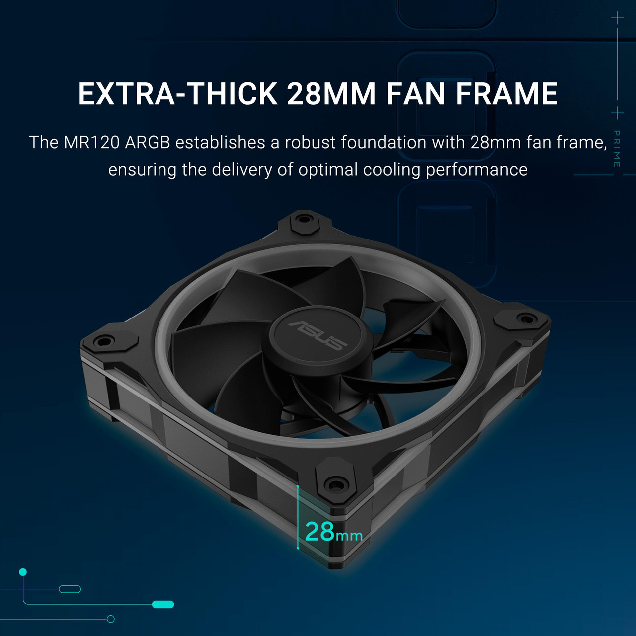 Open Box: ASUS Prime MR120 ARGB reverse fan black single pack, 28mm extra-thick frame, quiet, high-performance cooling with PWM control, 20 ARGB LEDs with dual-sided frame lighting, Aura Sync compatibility - Newegg.com - Open Box condition - Image 9