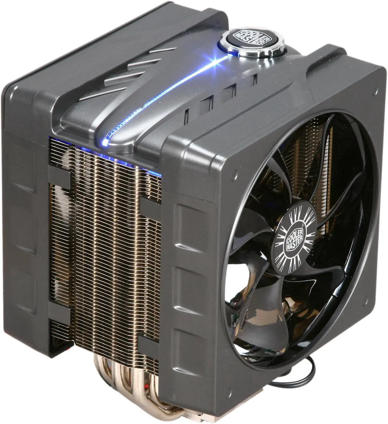 Alt view image 2 of 8 - Cooler Master V6 GT - CPU Cooler with Dual 120 mm PWM Fans and 6 Heatpipes