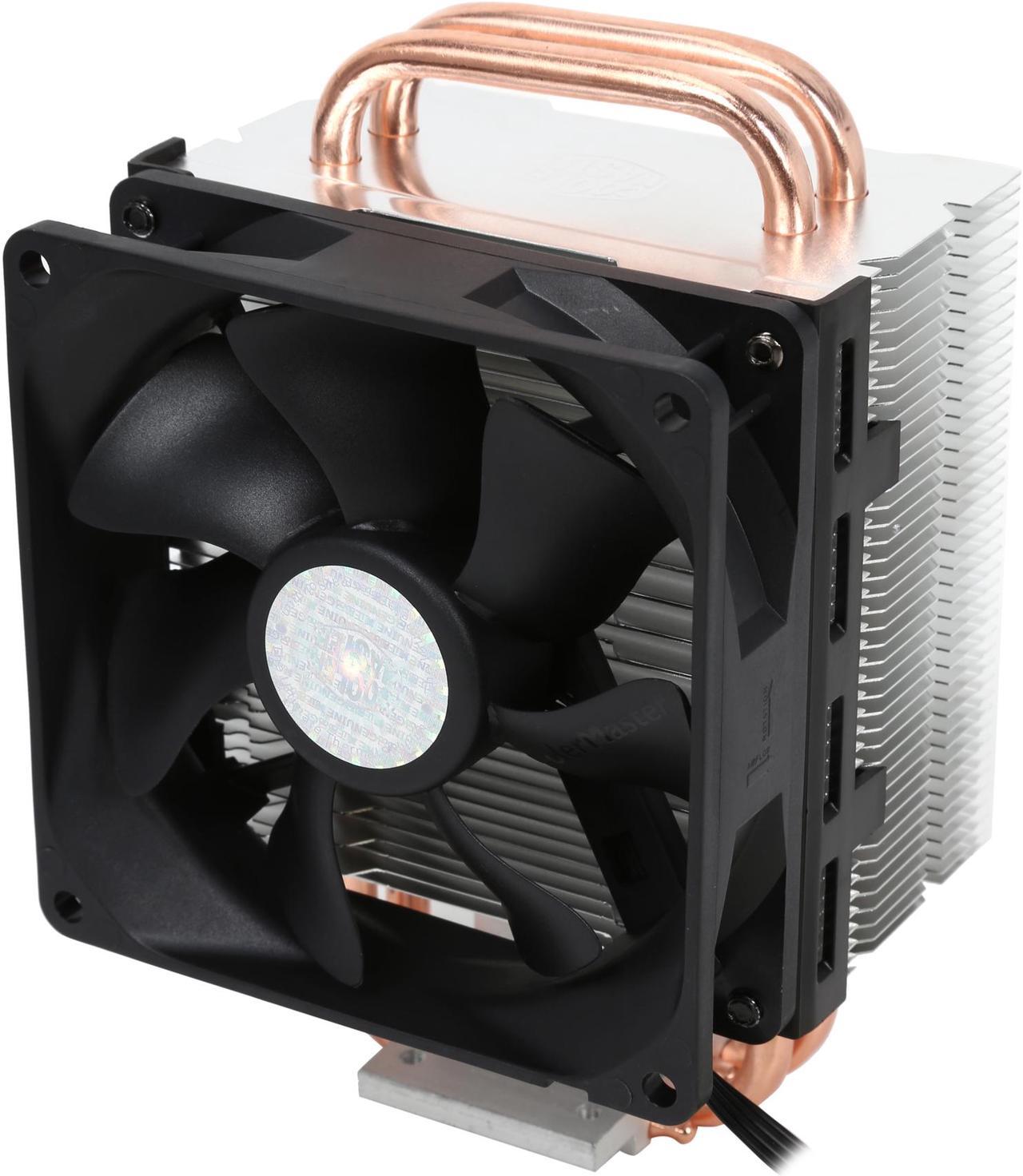 Cooler Master Hyper T2 Compact CPU Cooler  Dual Looped, CDC Heatpipes, 92mm PWM Fan, Aluminum Fins for AMD Ryzen/Intel LGA1200/1151