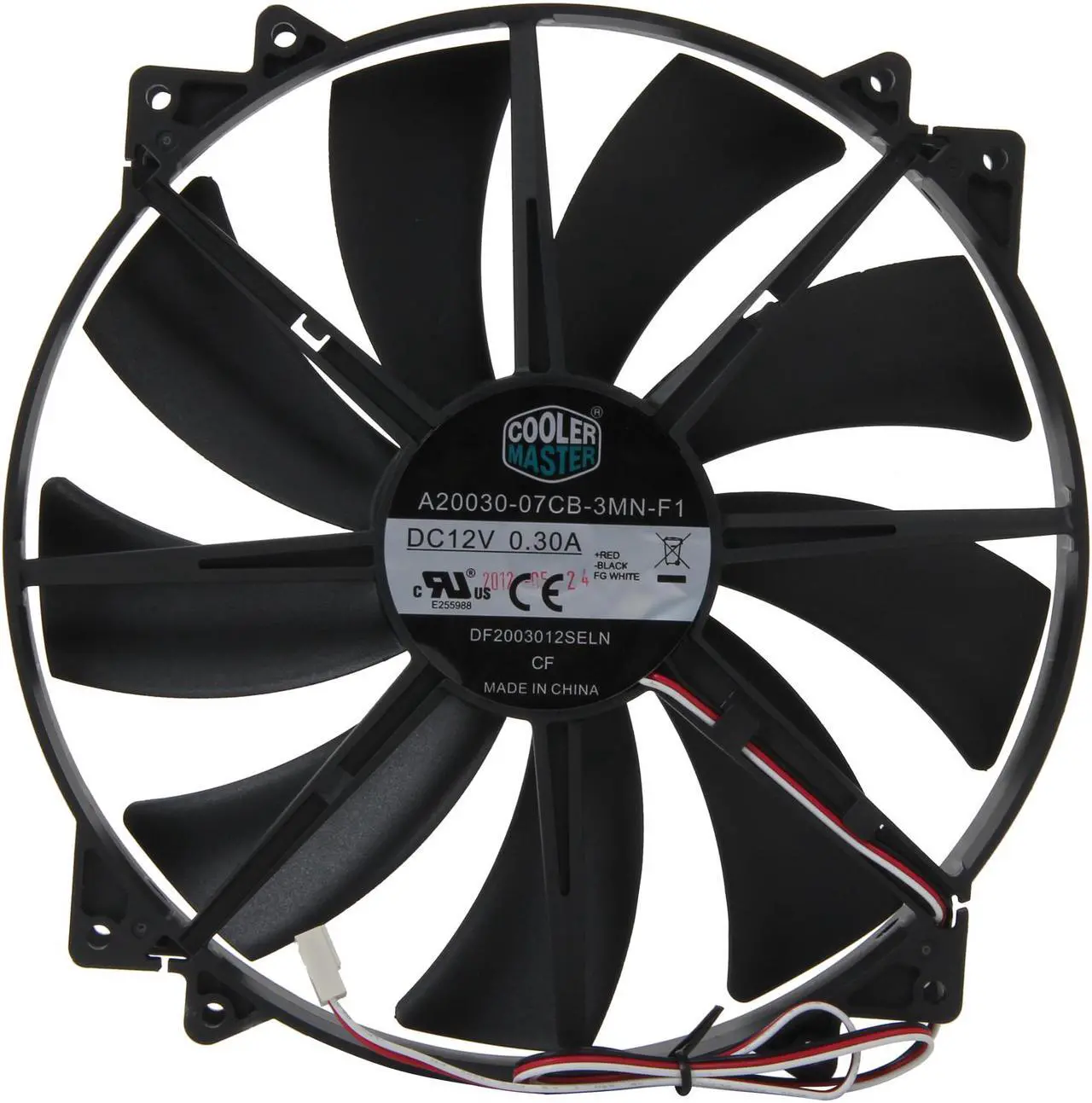 Alt view image 4 of 6 - Cooler Master MegaFlow 200 - Sleeve Bearing 200mm Silent Fan for Computer Cases (Black)