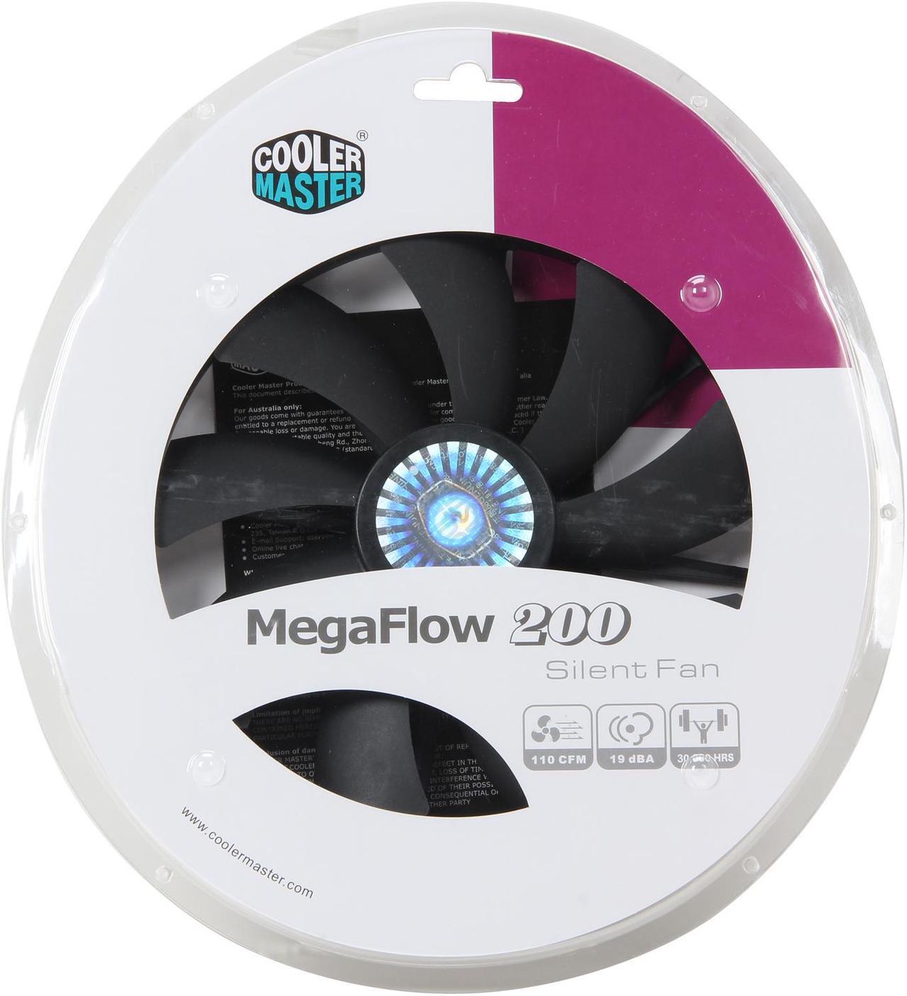 Alt view image 6 of 6 - Cooler Master MegaFlow 200 - Sleeve Bearing 200mm Silent Fan for Computer Cases (Black)