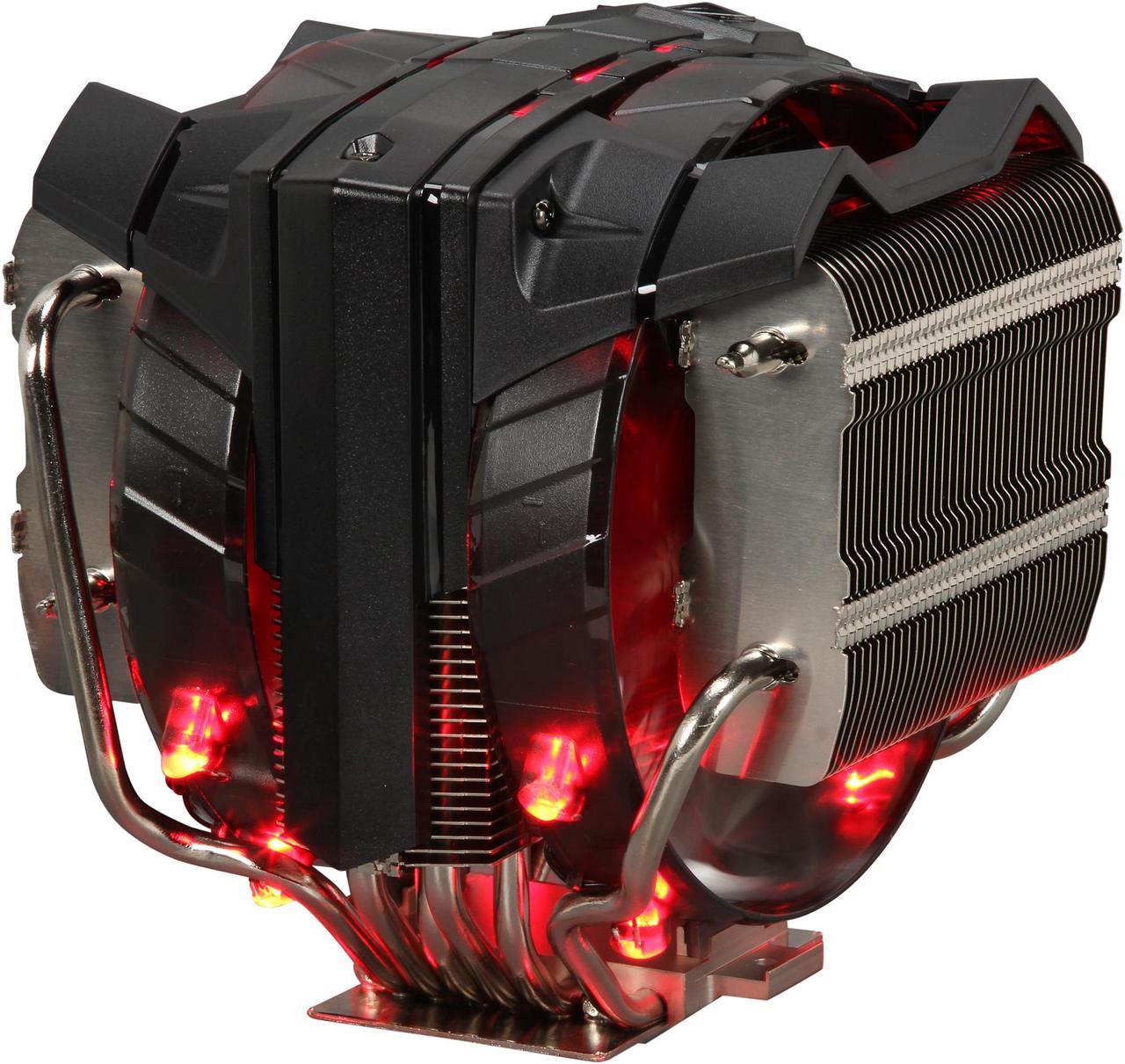 Cooler Master V8 GTS High Performance CPU Cooler, Horizontal Vapor Chamber, 8 Heatpipes, Aluminum Fins, Dual 120mm Fans, Red LED, AMD /Intel LGA1200/1151/2066