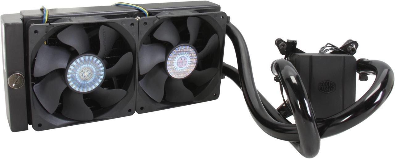 Cooler Master Glacer 240L – Expandable CPU Liquid Water Cooling System with 240mm Copper Radiator and 2 Fans