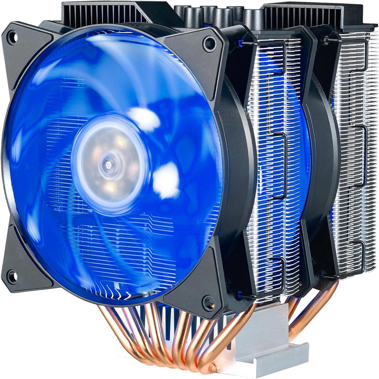 Cooler Master MA620P Twin Tower RGB CPU Air Cooler, 6 CDC Heatpipes, Dual 120mm RGB MasterFan