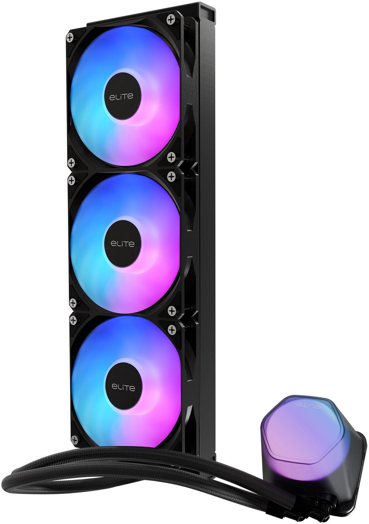 Alt view image 2 of 4 - 360 Elite Liquid AIO CPU Liquid Cooler, R9|Ultra 7, Ceramic Bearing Pump, Translucent a RGB Cover, 360 Radiator, PWM Fans, AMD Ryzen AM5|4, Intel LGA 1851|1700 Platform Design by Cooler Master