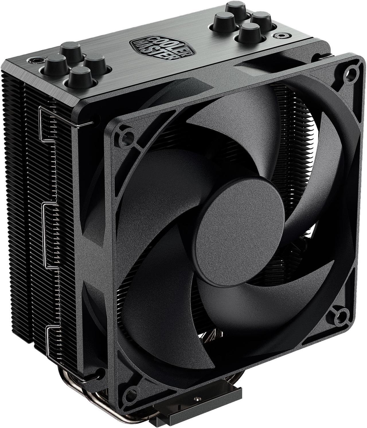 Cooler Master Hyper 212 RGB Black Edition CPU Air Cooler, SF120R RGB Fan, 4 CD 2.0 Heatpipes, Anodized Gun-Metal Black, RGB Lighting for AMD Ryzen/Intel LGA1200/1151 LGA 1700 Compatible