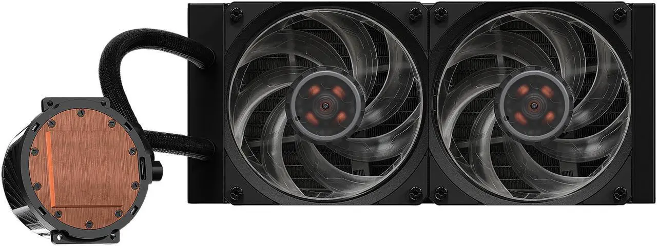 Alt view image 8 of 15 - Cooler Master MasterLiquid ML240P Mirage ARGB Close-Loop AIO CPU Liquid Cooler, 240 Radiator, Transparent Pump, Addressable RGB Lighting, Dual MF120 Fans for AMD Ryzen, TR4 /Intel LGA1200/1151