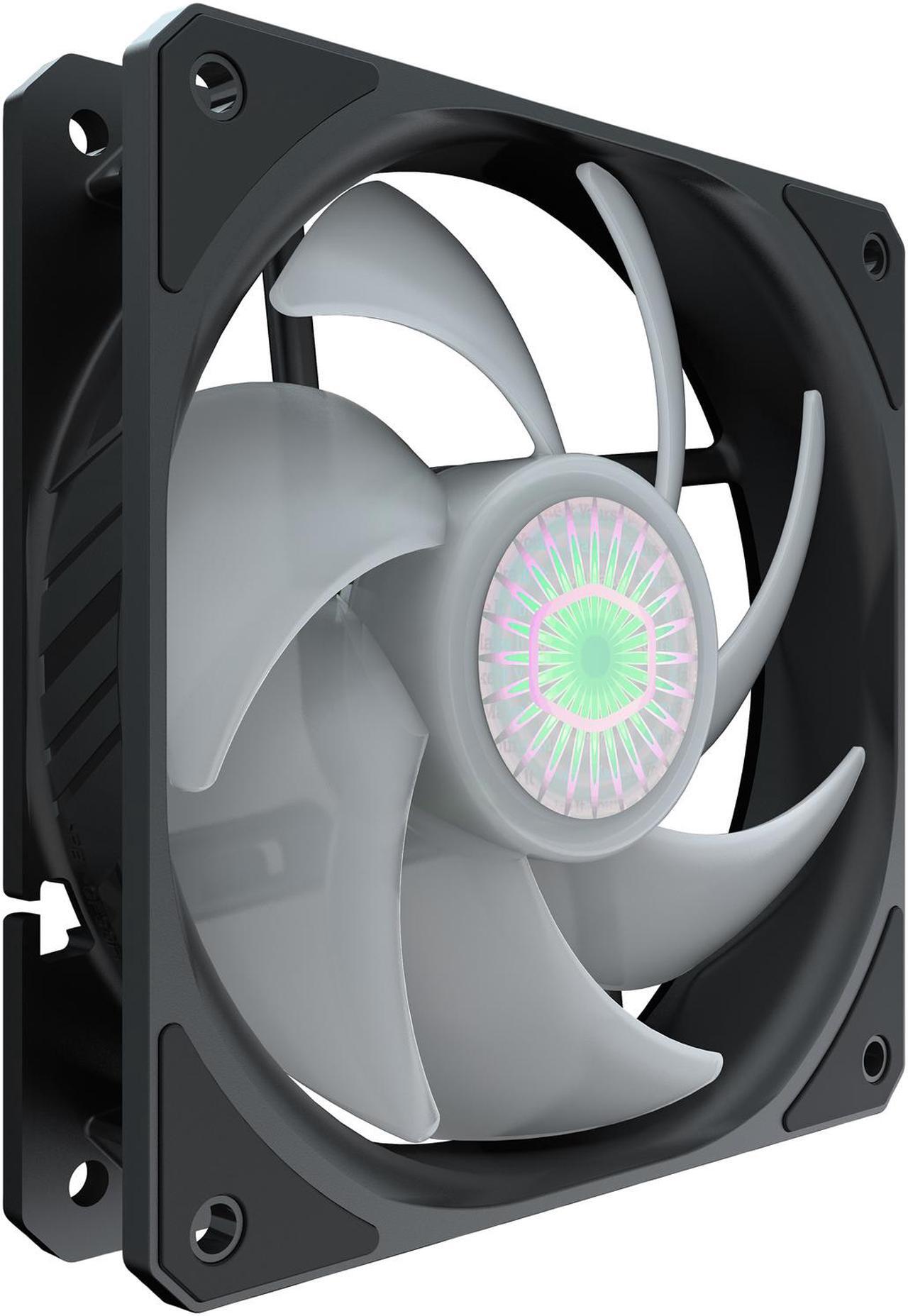Alt view image 5 of 9 - Cooler Master SickleFlow 120 V2 Addressable RGB Square Frame Fan, Individually Customizable LEDS, Air Balance Curve Blade Design, Sealed Bearing, PWM Control for Computer Case & Liquid Radiator