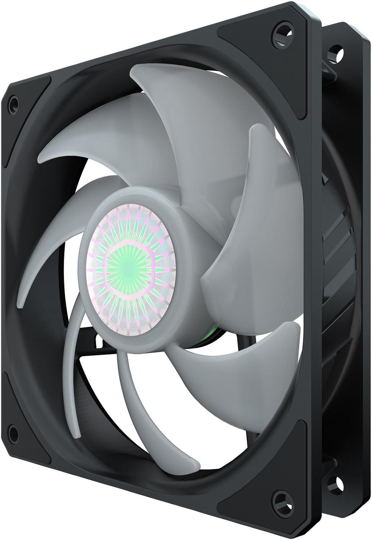 Alt view image 7 of 9 - Cooler Master SickleFlow 120 V2 Addressable RGB Square Frame Fan, Individually Customizable LEDS, Air Balance Curve Blade Design, Sealed Bearing, PWM Control for Computer Case & Liquid Radiator