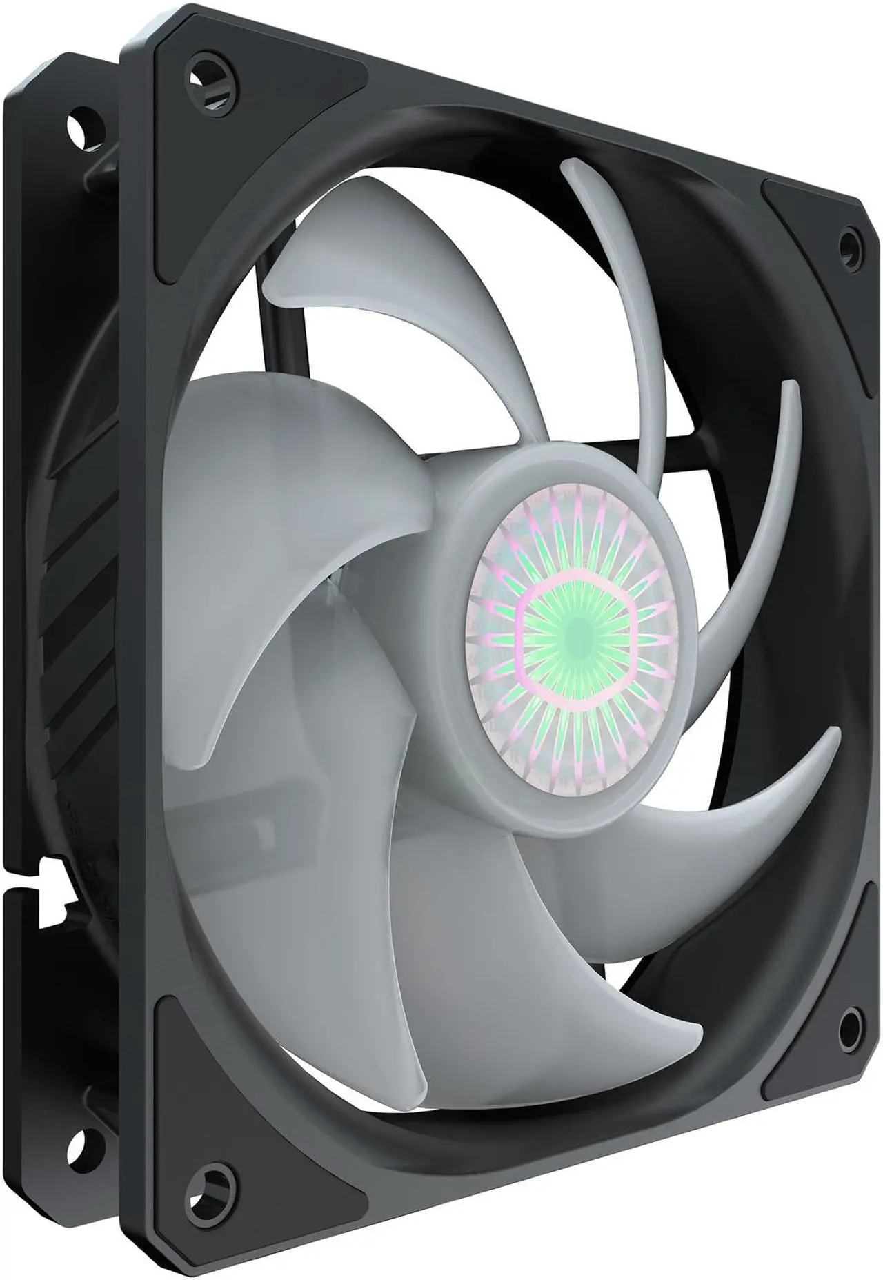 Alt view image 5 of 16 - Cooler Master SickleFlow 120 V2 Red Led Square Frame Fan with Air Balance Curve Blade Design, Sealed Bearing, PWM Control for Computer Case & Liquid Radiator