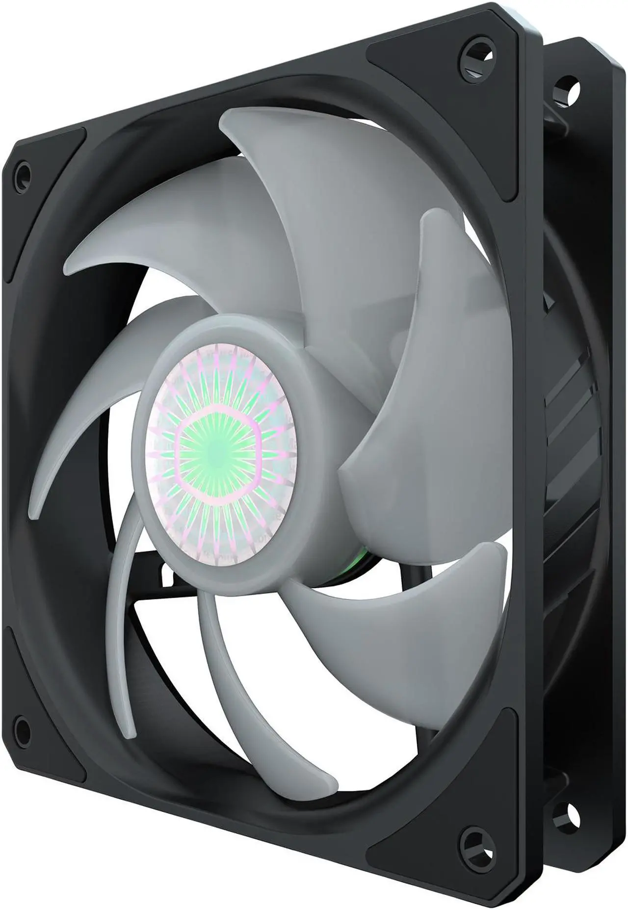 Alt view image 7 of 16 - Cooler Master SickleFlow 120 V2 Red Led Square Frame Fan with Air Balance Curve Blade Design, Sealed Bearing, PWM Control for Computer Case & Liquid Radiator