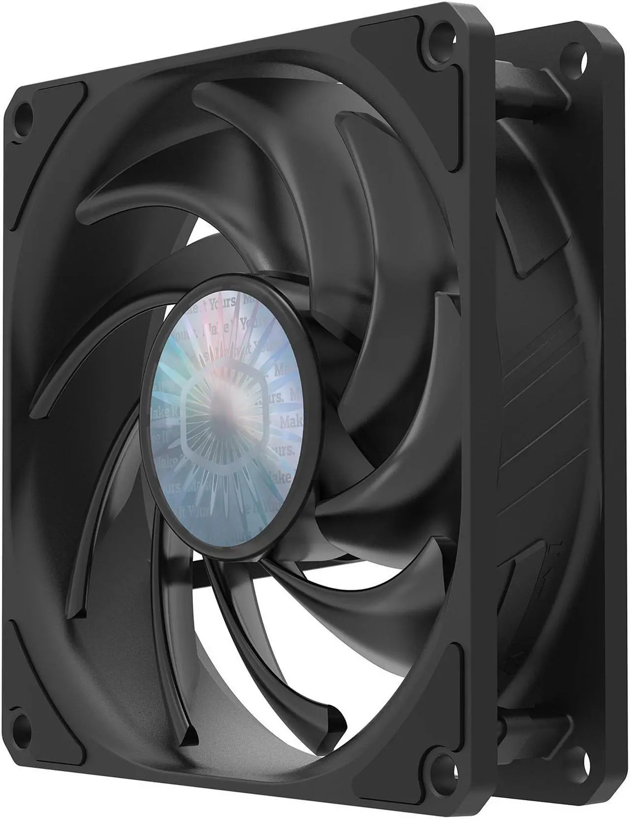 Alt view image 2 of 4 - Cooler Master SickleFlow 92 All-Black Square Frame Fan with  Air Balance Curve Blade Design, Sealed Bearing, PWM Control for Computer Case & Air Coolers
