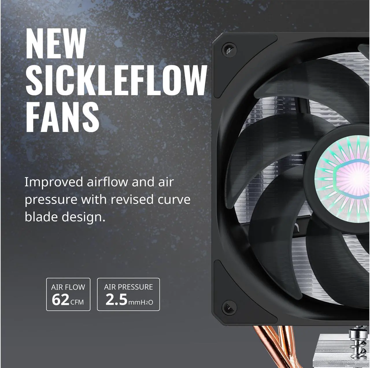 Alt view image 2 of 14 - Cooler Master Hyper 212 EVO V2 CPU Air Cooler with SickleFlow 120, PWM Fan, Direct Contact Technology, 4 copper Heat Pipes for AMD Ryzen/Intel LGA1200/1151 LGA 1700 Compatible