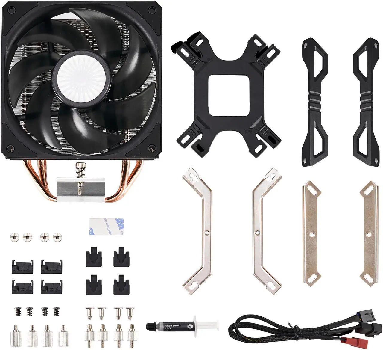 Alt view image 12 of 14 - Cooler Master Hyper 212 EVO V2 CPU Air Cooler with SickleFlow 120, PWM Fan, Direct Contact Technology, 4 copper Heat Pipes for AMD Ryzen/Intel LGA1200/1151 LGA 1700 Compatible