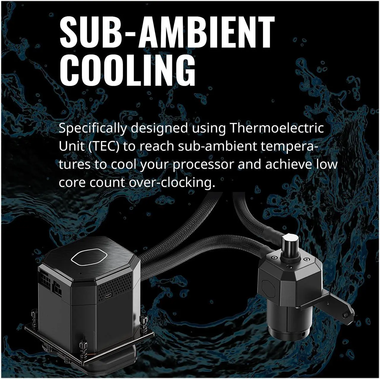 Alt view image 16 of 15 - CoolerMaster MasterLiquid ML360 SUB-ZERO, Thermoelectric Cooling (TEC) AIO CPU Liquid Cooler Powered by Intel Cryo Cooling Technology, 2nd Generation Pump, 360 Radiator for Intel LGA 1200
